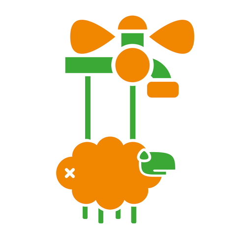 kraan met schaap